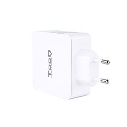 Ładowarka ścienna z podwójnym portem: USB-C Power Delivery (PD) i USB Quick Charge 3.0 (QC3.0), całkowita moc wyjściowa 48 W, kolor biały, idealny do kompatybilnych urządzeń, możliwość ładowania rap