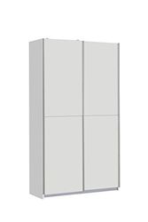 Forte Armário multiusos Ohio 40, 2 portas de correr, prateleiras, guarda-roupa, branco mate, 120 x 190,5 x 42 cm
