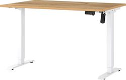 Germania Bureau 8022-242, en Chêne de Navarra/Blanc, réglable en Hauteur électroniquement, 120 x 119 x 80 cm (LxHxP)