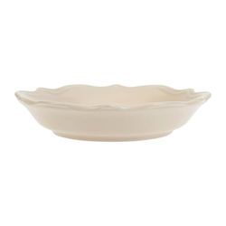 GENEVIEVE LETHU 536321 Gräddfärgad lergodstallrik Ø 22 cm - Dianas bordskollektion - Klassisk charmig stengods, fint skalad