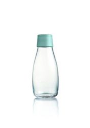 RETAP, Bottiglia in Vetro borosilicato, di Colore Blu Menta, Piccola, di 0,3 l