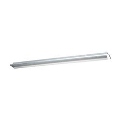 EGLO Lampada da parete a LED Cumbrecita, 1 luce, lampada da parete a LED, in acciaio e plastica, per bagno, cromato, bianco, IP44, lunghezza: 92 cm