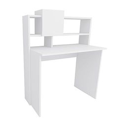 WELL HOME MOBILIARIO & DECORACIÓN Scrivania, 8 x 93,6 x 60 Bianco, Melammina Ingegneria in Legno, 117,8x93,6x60