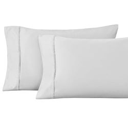 Superior Juego de Fundas de Almohada de algodón Egipcio de 1200 Hilos, Color Platino