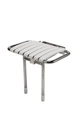 Croydex Newport Asiento Plegable, Metal, Color Blanco