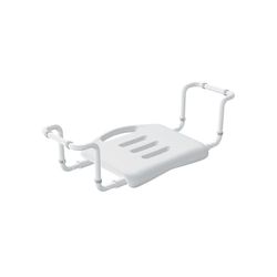 Spirella colección Vivawell, Asiento para baño 36,5 x 19 x 28,5, Acero Revestido, Inoxidable, Blanco, 36.5 X 19 X 28.5