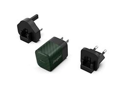 Energizer - Snellader USB-C 20 W - zonder kabel - 3 stopcontacten inbegrepen (EU/US/UK) - Groen