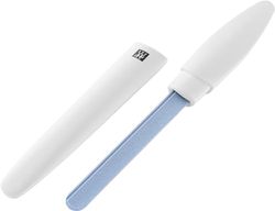 ZWILLING Ceramic Nail File (Coarse and Fine-Grained File Surfaces for Sensitive Nails with Protective Cap) Premium White 170mm