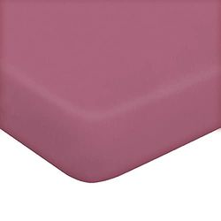 Homemania 13699 ark med enkelhörn, solid färg-lakan - rosa sängklädesplagg i bomull, 90 x 200 cm