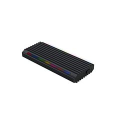 M.2 NGFF/NVMe externe harde schijf behuizing, USB 3.1 Gen 2 type C connectiviteit, RGB-verlichting, ondersteuning voor meerdere besturingssystemen, draagbaar en robuust ontwerp, ideaal voor overdracht
