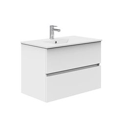 Baikal Mueble de Baño TRIX. Mueble 2 cajones, suspendido en Pared. Varios Acabados y Medidas. Mueble Montado. 2 Cajones 70 cm Blanco