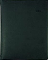 Manager Timer Balacron Black 2024 - Cheftimer 21.7 x 26.6 cm - 1 Week 2 Pages - 160 Pages - Balacron Cover - Alpha Edition