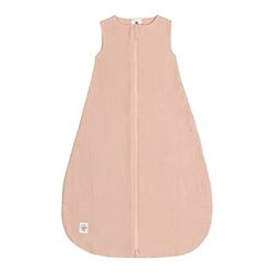 LÄSSIG Babyzomerslaapzak zonder mouwen Muslin katoen GOTS gecertificeerd unisex/Muslin Sleeping Bag poeder roze, maat 62/68 3-6 maanden