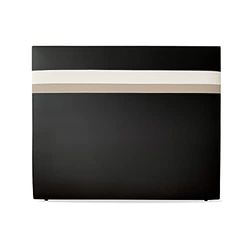 DUÉRMETE ONLINE Testiera Marsiglia Premium | Rivestita in Ecopelle di Alta Gamma, Misure Letto da 120 cm, Legno Pelle Sintetica, Nero, 130 x 120 cm (Cama 120)