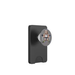 Stylish Body Building Gnome Does Pull-Ups On A Dumbbell Bar PopSockets PopWallet para MagSafe