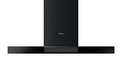 Haier I-Link HATS9DS46BWIFI - Cappa da parete, 90 cm, funzione touch-screen, 5 livelli di potenza, funzione Booster, timer, funzione Wi-Fi, colore: Nero