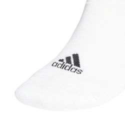 adidas Voetballaars Geborduurde Crew Sokken, Wit/Zwart, Small