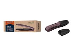 Grundig HS 6330 Mini Hair Straightener, Travel Straightener, 3 Temperature Levels (160/180/200°C), Small Plates, Ceramic Coating, LE Display, Up to 32 Minutes Operating Time, Safety Shut-Off, Purple