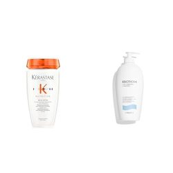 Kerastase Nutritive - Bain Riche Satin - Shampoing Riche en Nutriments Essentiels et BIOTHERM - Lait Corps L'Original - Lait Corps Hydratant Anti-Dessèchement - Nourrit
