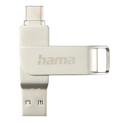 Hama Chiavetta USB C-Rotate Pro, USB-C 3.1/3.0, 256GB, 100MB/s, Argento