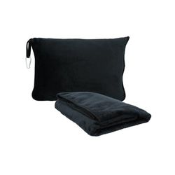Carpoint Travel Blanket & Travel Pillow Black 2 in 1