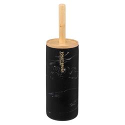 5 five simply smart Five Simply Smart Marble Effect Toilet Brush, Plastic, Black, 10.5 x 38 cm, Bamboo Resin, 10,5 x 38 cm