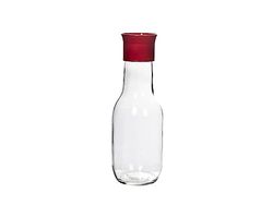 Royal Norfolk Transparent glaskanna med färgat plastlock, 1000cc, 27 cm
