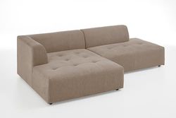 Atlantic Home Collection Salon d'angle XXL Surface de Couchage (env. 63 x 240 cm) Design scandinave Peut être placé Librement dans la pièce Revêtement Tissu structuré Angle Gauche