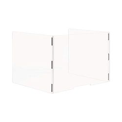Bi-Office Mampara Modular Sobremesa En Forma De U 800X650X600