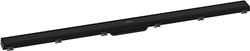 hansgrohe RainDrain Match - set di canalina doccia con cornice ad altezza regolabile, canale di drenaggio 1200 mm, scarico a pavimento, nero apaco
