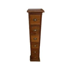 DRW Commode en Bois Massif pin 6 tiroirs 130 x 24,5 x 27 cm, 130x24,5x27 cm