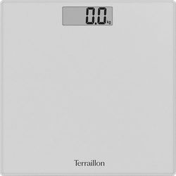TERRAILLON - TSQUARE SILVER - Pèse personne électronique, Compact et ultra plat 26cm x 26cm, Plateau verre, Large écran LCD, Capacité 180Kg, Graduation 100g, Argent