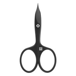 ZWILLING Tesouras combinadas para unhas (tesouras para unhas e cutículas, ponta curva e ponta fina para um corte preciso), premium, pretas, 90 mm
