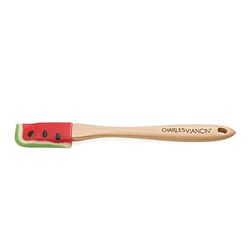 Charles Viancin - Maryse Watermelon - slitstarkt trähandtag, silikonspets - fri från BPA, eller plast, livsmedelskvalitet silikon - stöder upp till 220 °C