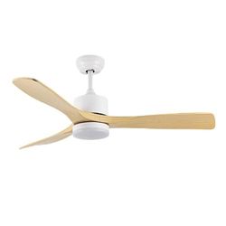 Zarivy Ventilator DC 20 W, wit, 3 vleugels, 6 snelheden, 40/50 x 121 cm, 2350 lm, met afstandsbediening, geheugen en timer voor efficiënte ventilatie.