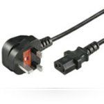 MicroConnect PE090450 câble électrique Noir 5 m BS 1363 Coupleur C13 - Cables électriques (5 m, Male Connector/Female Connector, BS 1363, Coupleur C13, Noir)
