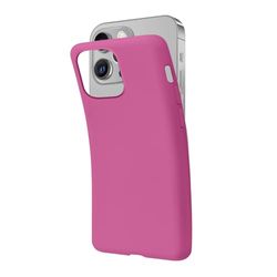 SBS Cover per iPhone 12 Pro Max Fucsia Pantone 806 C, Custodia Morbida e Flessibile Antigraffio, Cover Sottile e Comoda da Tenere in Tasca, Custodia Compatibile con Ricarica Wireless