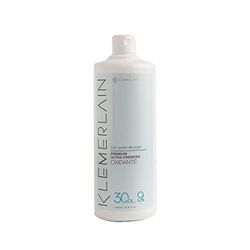 Klemerlain Agua Oxigenada en Crema Estabilizada 30 Volúmenes 9%, Oxidante para Coloración Capilar Permanente y Decoloración. Formulación Vegana con Ingredientes Naturales. Uso Profesional. 1L.