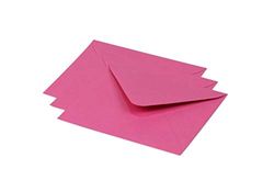 Clairefontaine - Ref 60157C - Pollen Envelopes (Pack of 20) - 125 x 138mm Sized, 120gsm Paper, Gummed Seal, Inkjet & Laser Printer Compatible, Acid Free - Intensive Pink