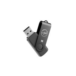Mobility Lab Chiavetta USB 16 GB, colore nero, USB 2.0, finitura metallica, per Windows e MacOS