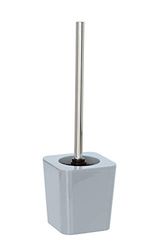 WENKO Candy Open Toilet Brush and Holder, PS, Grey, 11.5 x 11.5 x 39 cm