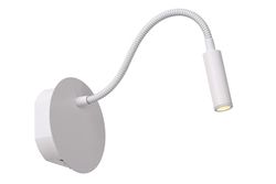 LUCIDE JOLIJN - Lampe de chevet rechargeable - Batterie - Ø 11 cm - LED - 1x2W 3000K - avec système de fixation magnétique - Blanc