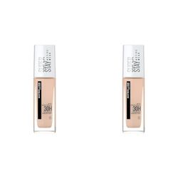 Maybelline New York Foundation, Superstay Active Wear 30 Hour Long-Lasting Liquid Foundation, Lightweight Feel, Water, Sweat and Transfer Resistant, 30 ml, Shade: 05, Light Beige (Pack of 2)