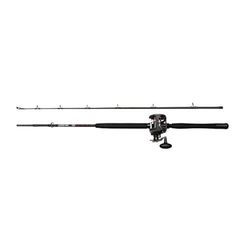 PENN Warfare boothengel en multiplier haspel visserij combo set - allround zoutwater combo voor offshore makreel, kabeljauw, bas, pollak en platvis, zwart, 210 cm - haspel 30 - rechter handvat