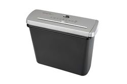 Genie 106 S Vario Embout destructeur de documents pour toute corbeille à papier (jusqu'à 6 feuilles, coupe en bandes) avec corbeille à papier silber