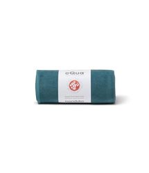 Manduka eQua Yoga-handdoek, sneldrogend, microvezel, lichtgewicht, yoga-accessoires, gemakkelijk voor op reis, 40 cm, salie solide
