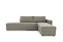 LOOKS by Wolfgang Joop Looks III Designer sofa met boxspringvering, hoekbank met bedfunctie, lichtgrijs, 287x229x77 cm