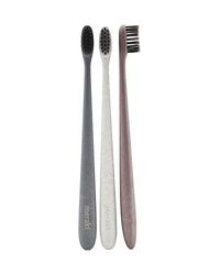 House Doctor Set de brosses à dents Gris/blanc/rose 18,5 x 1,5 cm