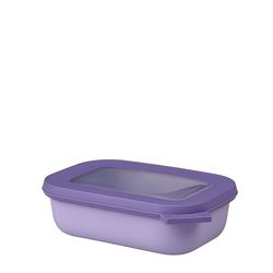 Mepal - Multi Bowl Cirqula Rectangular - Plastbehållare med lock - Lämplig som lufttät behållare för kylskåp, mikrovågsugn, serveringsskål - Köksskålar - 500 ml - Nordisk lila