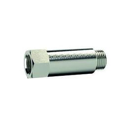 Verlengstuk, lang, G 1/8 a, G 1/8 i, SW 14, messing niet; werkdruk max. 25 bar, bedrijfstemperatuur. Maximale 150 °C, L = 22 mm.